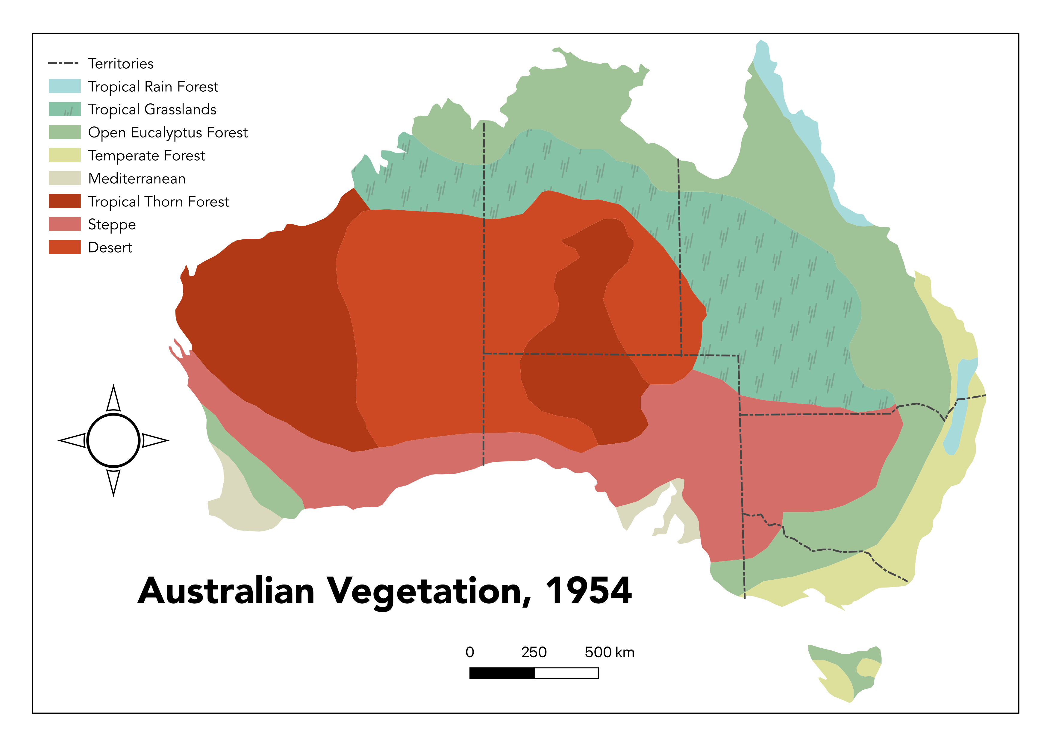 Map of Australia's vegetation